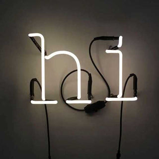Seletti Neon Art Hi wall light letter white Buy on Shopdecor SELETTI collections