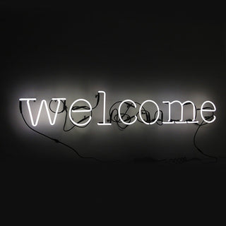 Seletti Neon Art Welcome wall light letter white Buy on Shopdecor SELETTI collections