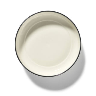Serax Dé high plate diam. 24 cm. off white/black var A - Buy now on ShopDecor - Discover the best products by SERAX design
