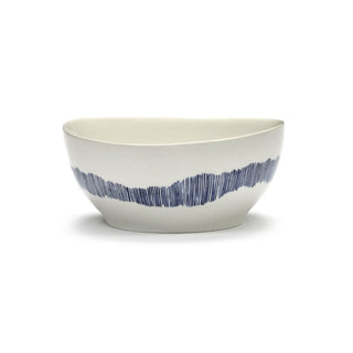 Serax Feast bowl diam. 16 cm. white swirl - stripes blue Buy on Shopdecor SERAX collections