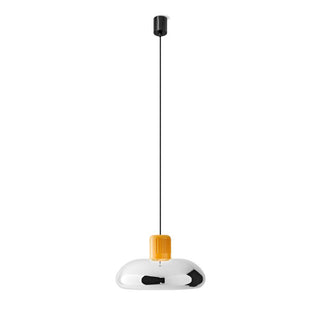 Stilnovo Trepiù suspension lamp LED diam. 40 cm. Stilnovo Trepiù Chrome/Yellow - Buy now on ShopDecor - Discover the best products by STILNOVO design