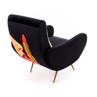 Seletti Toiletpaper Armchair Tongue Black Buy on Shopdecor TOILETPAPER HOME collections