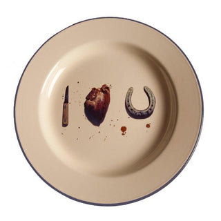 Seletti Toiletpaper dinner plate I love you Buy on Shopdecor TOILETPAPER HOME collections