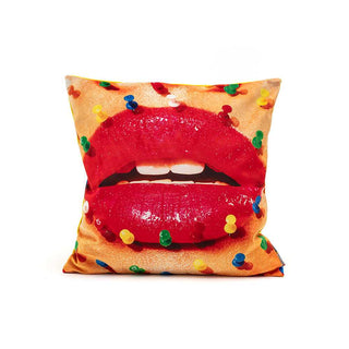 Seletti Toiletpaper Pillow Mouth with Pins Buy on Shopdecor TOILETPAPER HOME collections