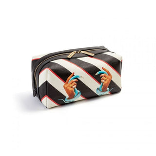 Seletti Toiletpaper Wash Bag Hands with Snakes Stripes Buy on Shopdecor TOILETPAPER HOME collections