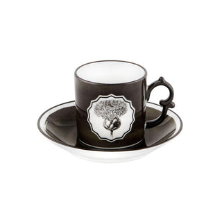 Vista Alegre Herbariae coffee cup and saucer black - Buy now on ShopDecor - Discover the best products by VISTA ALEGRE design