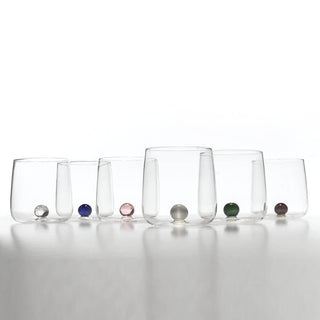 Zafferano Bilia Set 6 tumblers with 6 different colours little balls Buy on Shopdecor ZAFFERANO collections