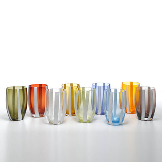 Zafferano Gessato tumbler coloured glass - Buy now on ShopDecor - Discover the best products by ZAFFERANO design