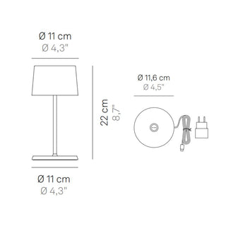 Zafferano Lampes à Porter Olivia Mini Pro LED portable table lamp Buy on Shopdecor ZAFFERANO LAMPES À PORTER collections