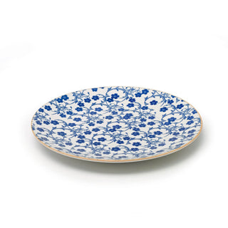 Zafferano Tue dessert plate diam. 21,5 cm blue flowers decoration - Buy now on ShopDecor - Discover the best products by ZAFFERANO design