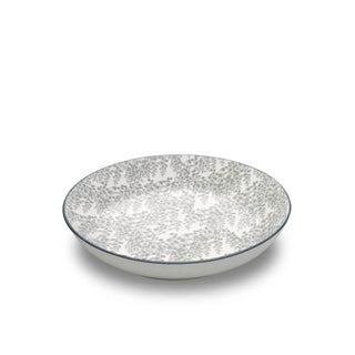 Zafferano Tue soup plate diam. 20 cm grey flowers decoration - Buy now on ShopDecor - Discover the best products by ZAFFERANO design